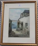 Lewis Mortimer, Penzance from Newlyn, watercolour