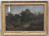 Patrick Nasmyth, Wooded Landscape' (Landscape with Cottage and Woods), oil on panel