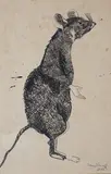 Irene Sharaff, Dormouse, 1932, pen and ink