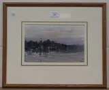 John Doyle, Sunset at Malden, watercolour