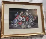 Marion Broom, Still Life of Tulips and Anemones, watercolour