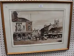 Jack Merriott, High Wycombe, Bucks, monochrome ink and watercolour