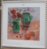 Sally Scott, French Pots and Poppies, 2016, oil on paper