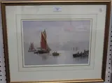 George Stanfield Walters, Rowing Out' (Maritime Scene), watercolour