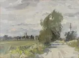 Edward Wesson, Wareham, Dorset, oil on canvas-board