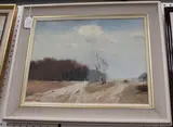 Marcus Ford, Winter Landscape with Figures on a Country Track
