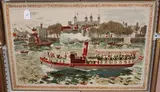 Edwin La Dell, The Tower of London, colour print laid on hardboard