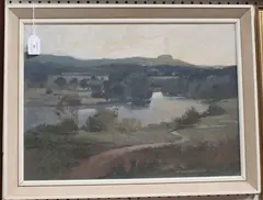 Norman Battershill, Chanctonbury Ring, oil on board