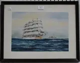 A.F.D. Bannister, Maritime Scenes, 1929, a pair of watercolours with gouache