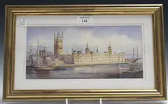 Kenneth W. Burton, Houses of Parliament, watercolour