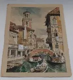 Arthur Cecil Fare, Canal Scene, Venice, watercolour
