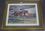 Claire Eva Burton, Willie Carson on Horseback, colour print
