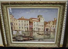 Tom Barnard, Washing Day, Venice, 1980, oil on board