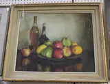 K. Hinwood, Still Life of Fruit, 1967, oil on canvas