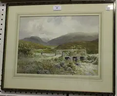 West Webburn, Dartmoor by Edwin Charles Pascoe Holman, watercolour, sold Apr 2018