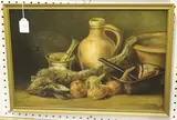K. Hole, Still Life with Hare, Onions and Jug, 1901, oil on canvas