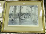 William Russell Flint, Market Hall, Cordes, colour print