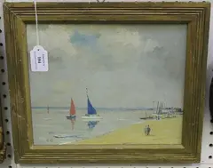 Gordon Gash, On the Estuary, oil on board