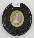 H. Millett, Lady Creagh' (Miniature Portrait), 1823, watercolour on ivory