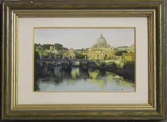 Erica Youngman, Winter Light, Rome' (Miniature Landscape), watercolour