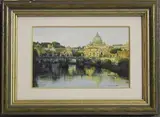 Erica Youngman, Winter Light, Rome' (Miniature Landscape), watercolour
