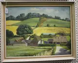 Sybil Evans, A Sussex Farm, 1980, oil on canvas