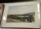 William Foxley Norris, Downland Landscape, 1925, watercolour
