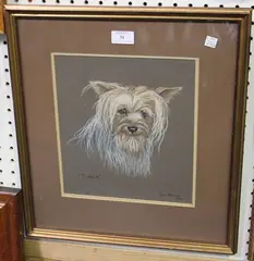 Anne Morgan, Tigger' (Portrait of a Terrier), 1980, gouache