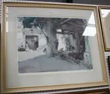 William Russell Flint, Courtyard Scene, colour print