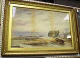 Edwin St. John, Shipwreck on a Beach, watercolour