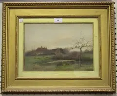 C. Duassut, View of a Farmstead, watercolour