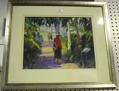 Roger Dellar, Kew Gardens, pastel