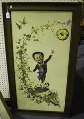 Ezio Soffi, Imbert' (Caricature of a Vintner surrounded by Grapevines), oil on canvas