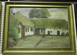 Eiler Londal, View of a Cottage, oil on canvas