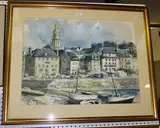 Charles Bone, Market Day Binic, watercolour