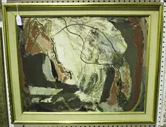 Guy Worsdell, Abstract, oil on board