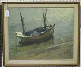 Jon Peaty, Study of a Beached Boat, oil on canvas