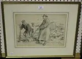 Reginald M. Goodman, Shooting Cartoon, 1910, pen and ink over pencil