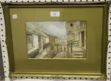 Douglas Pinder, Fisherman's Houses, watercolour
