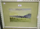 William Blair, Edin'r from Craigmillar' (Distant View of Edinburgh), watercolour with touches of gouache