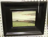 Robert J. Walker, Landscape at Twilight, oil on canvas-board