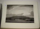 Elliot Seabrooke, Leith Hill at Eventide, 1914, monochrome watercolour