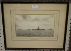 Kenneth Allington Yockney, H.M.S. Erebus, pencil