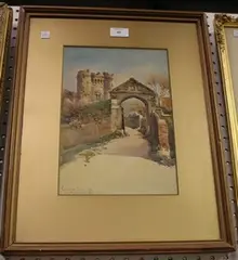 William Alister Macdonald, Carisbrooke Castle, Isle of Wight, 1912, watercolour