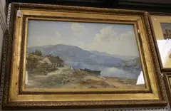 J. Blair, Lake Scene, 1887, watercolour