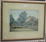 R.B. Wilson, Amberley, Sussex, watercolour with gouache