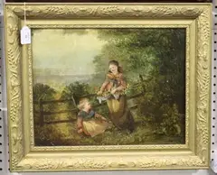 George Gray, The Flower Pickers, oil on canvas