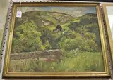 Montague Leder, View of a Hillside, oil on canvas