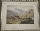 G.H. Pooley, View in the Lake District, watercolour over pencil traces