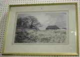 John Edwin Blake, Hoar Frost on Abinger Hill, Sussex, watercolour
